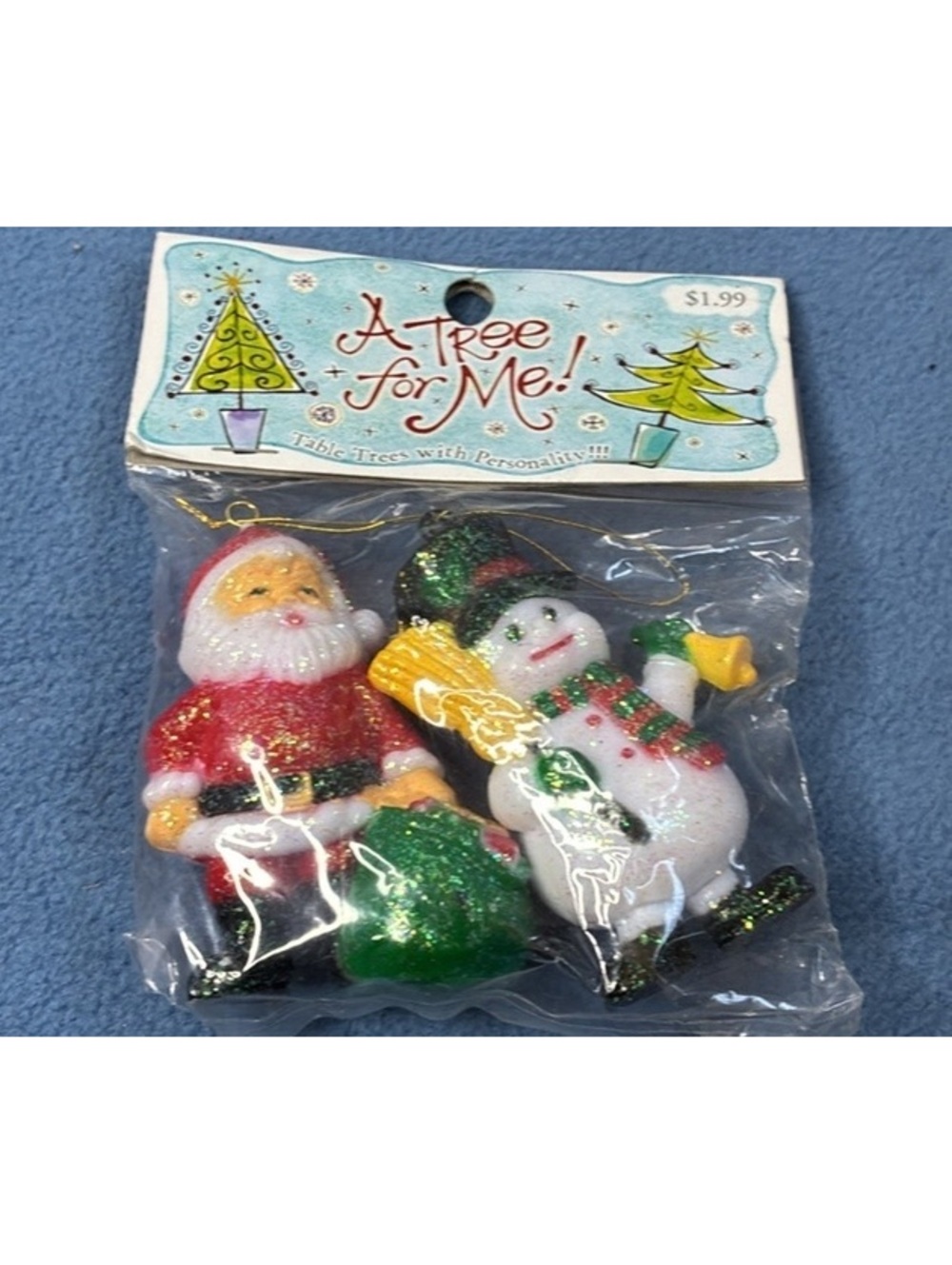 Hobby Lobby A Tree for Me! 2.5" Glittered Christmas Ornaments 2-Pack